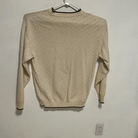 Fieldmaster Sweater Vintage Made in USA Deer Beige Men's size LT Large Tall - Picture 7 of 7